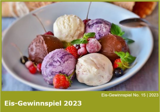 Eis-Gewinnspiel - wie jedes Jahr!